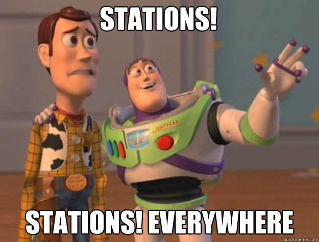 Stations! Stations! everywhere  toystory everywhere