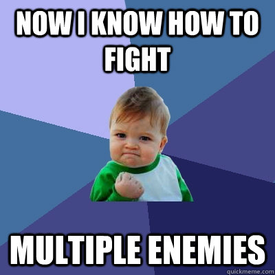 Now i know how to fight multiple enemies  Success Kid