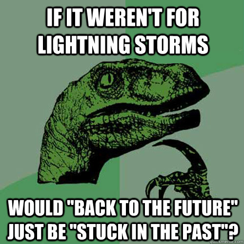 If it weren't for lightning storms Would 