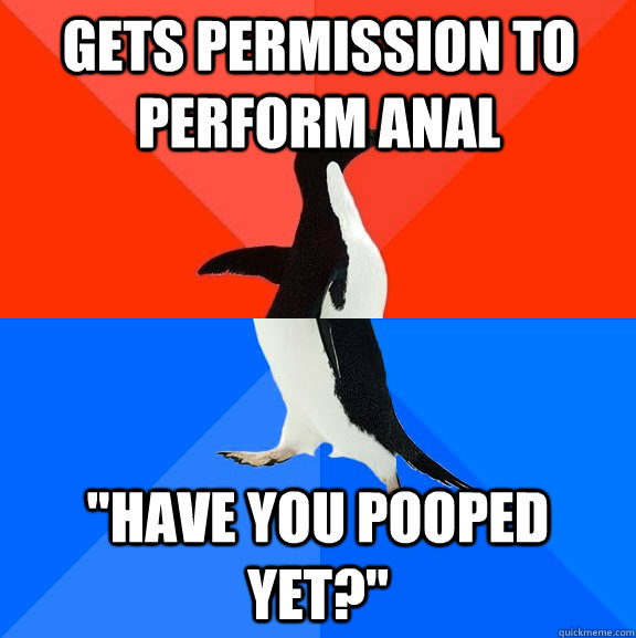 Gets permission to perform anal 