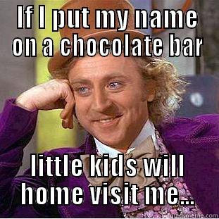IF I PUT MY NAME ON A CHOCOLATE BAR LITTLE KIDS WILL HOME VISIT ME... Creepy Wonka