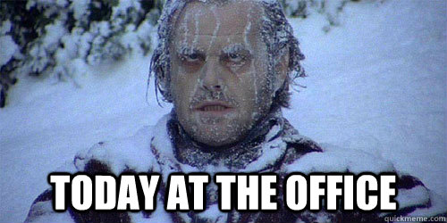  Today at the office -  Today at the office  The Shining frozen