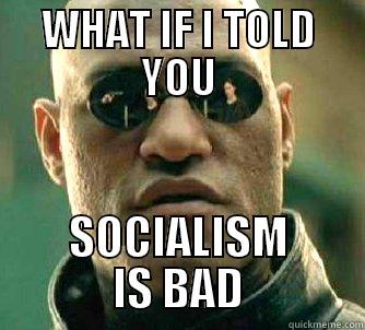 WHAT IF I TOLD YOU SOCIALISM IS BAD Matrix Morpheus