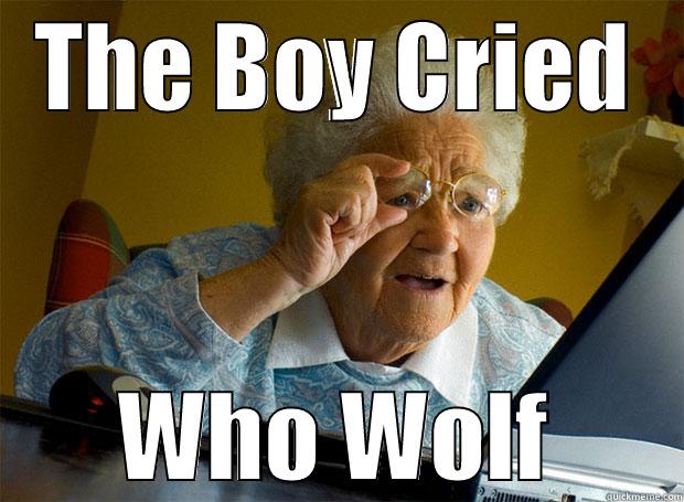 THE BOY CRIED WHO WOLF Grandma finds the Internet