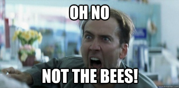 oh no not the bees!  