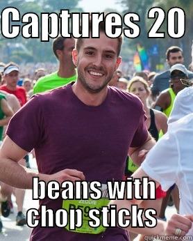 CAPTURES 20  BEANS WITH CHOP STICKS  Ridiculously photogenic guy
