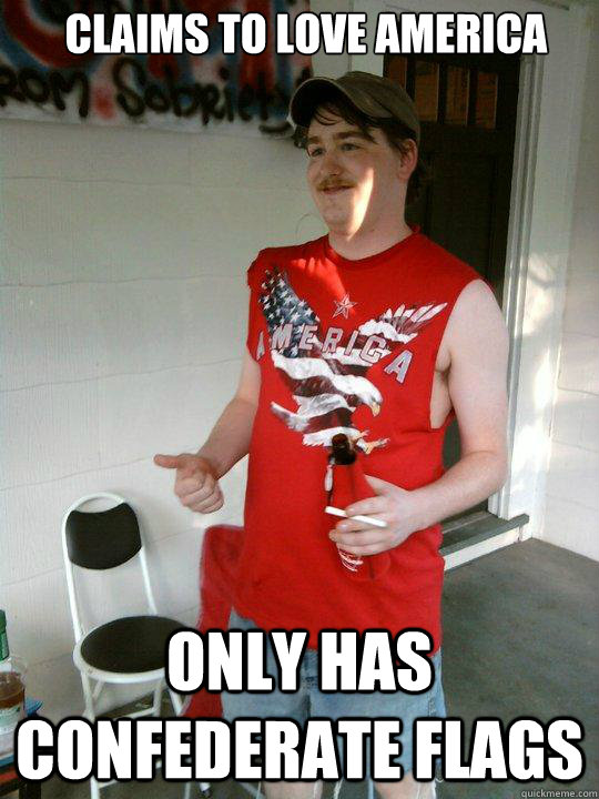 Claims to love America Only has Confederate flags  Redneck Randal