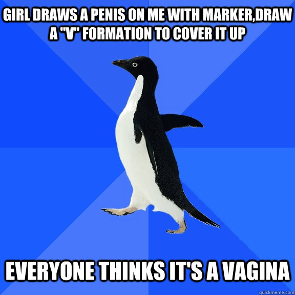 girl draws a penis on me with marker,draw a 