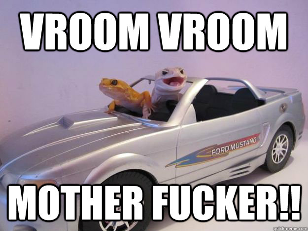 Vroom Vroom Mother Fucker!!  