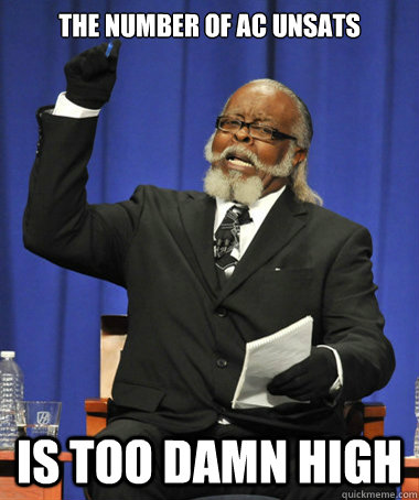 The number of AC Unsats  is too damn high  The Rent Is Too Damn High