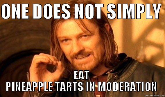 ONE DOES NOT SIMPLY  EAT PINEAPPLE TARTS IN MODERATION One Does Not Simply