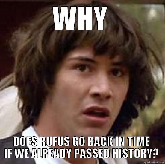 PARADOX 2 - WHY DOES RUFUS GO BACK IN TIME IF WE ALREADY PASSED HISTORY? conspiracy keanu