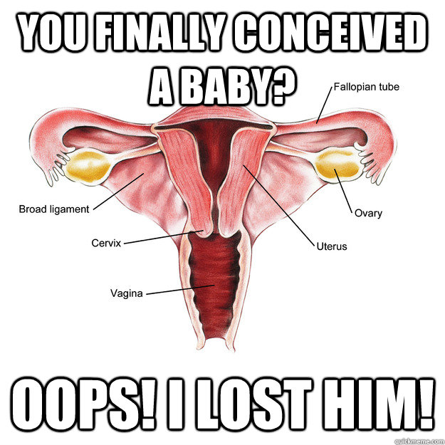 You finally conceived a baby? oops! i lost him!  Scumbag Uterus
