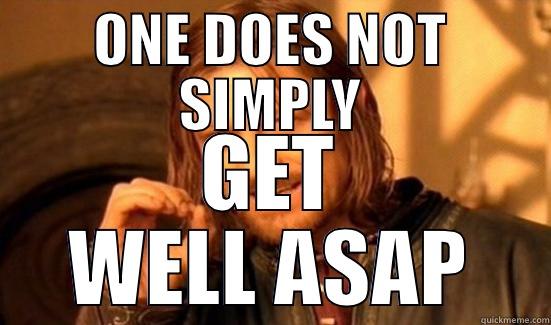 ONE DOES NOT SIMPLY GET WELL ASAP Boromir