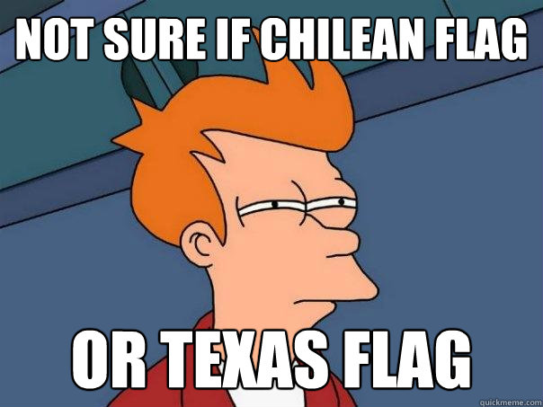 Not sure if Chilean flag or Texas flag - Not sure if Chilean flag or Texas flag  Futurama Fry
