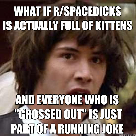 What if r/spacedicks
is actually full of kittens and everyone who is
 