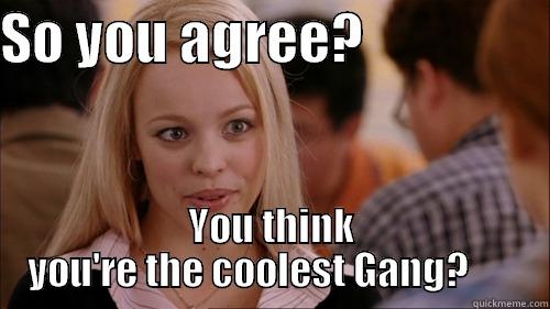 SO YOU AGREE?                  YOU THINK YOU'RE THE COOLEST GANG?       regina george