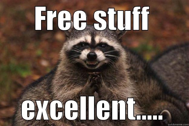 FREE STUFF EXCELLENT..... Evil Plotting Raccoon