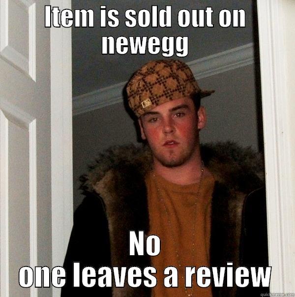 ITEM IS SOLD OUT ON NEWEGG NO ONE LEAVES A REVIEW Scumbag Steve