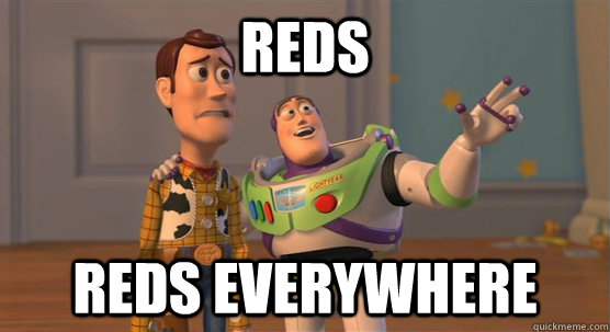 reds reds everywhere  Toy Story Everywhere