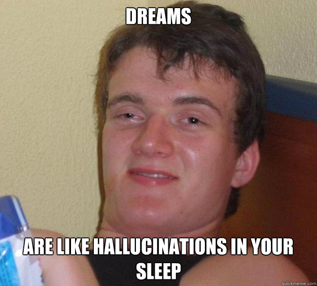 Dreams are like hallucinations in your sleep  10 Guy