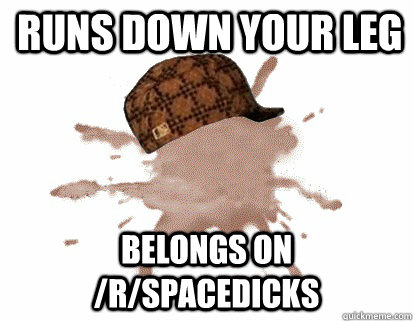 Runs down your leg belongs on /r/spacedicks  Scumbag Santorum