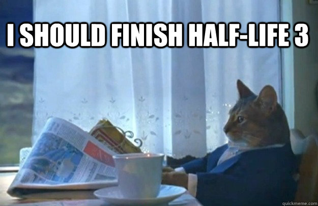 I should finish Half-Life 3  Sophisticated Cat