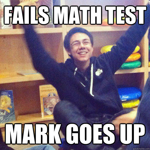 fails math test mark goes up - fails math test mark goes up  Lazy asian
