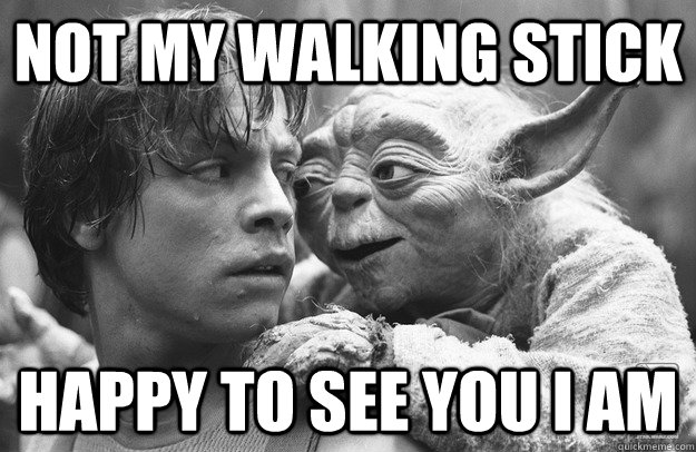Not my walking stick happy to see you I am - Not my walking stick happy to see you I am  Misc