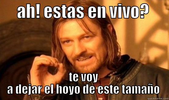      AH! ESTAS EN VIVO?       TE VOY A DEJAR EL HOYO DE ESTE TAMAÑO Boromir
