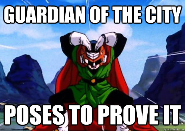 guardian of the city poses to prove it - guardian of the city poses to prove it  Great Saiyaman