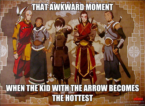 That awkward Moment When the kid with the arrow becomes the hottest  Old Friends