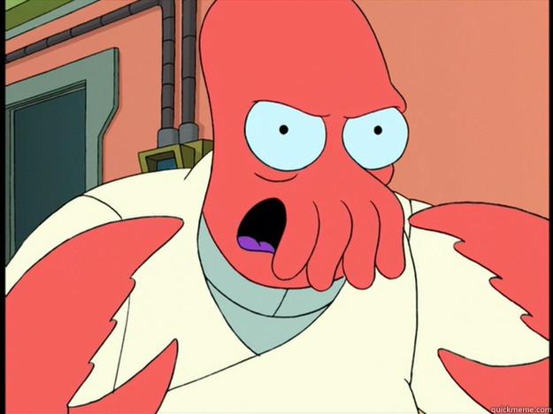 zoiodberttg angry berg -   Lunatic Zoidberg