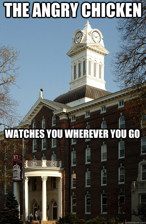 The Angry Chicken Watches you wherever you go  Kutztown Big Chicken