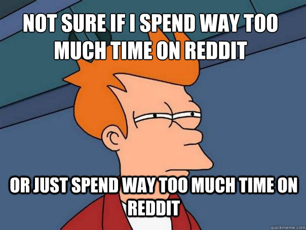 Not sure if I spend way too much time on reddit or just spend way too much time on reddit - Not sure if I spend way too much time on reddit or just spend way too much time on reddit  Futurama Fry