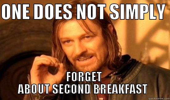 BOROMIR SECOND BREAKFAST - ONE DOES NOT SIMPLY  FORGET ABOUT SECOND BREAKFAST  Boromir