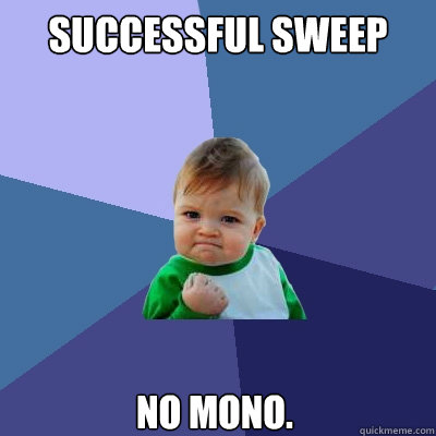 successful sweep no mono.  Success Kid