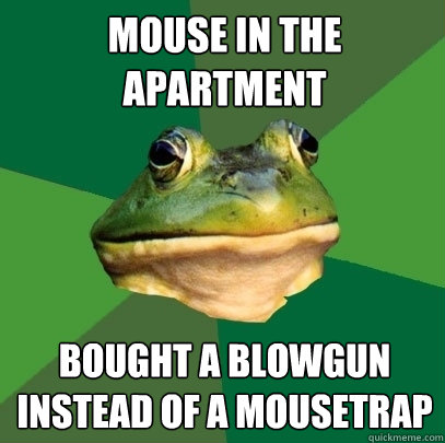 Mouse in the Apartment Bought a blowgun instead of a mousetrap  Foul Bachelor Frog