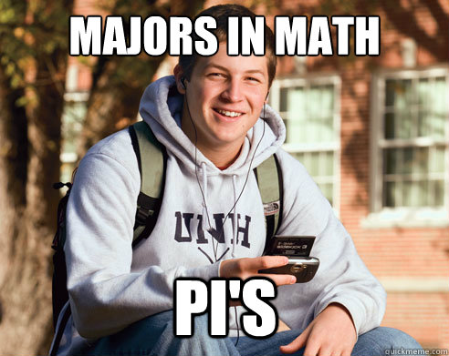 majors in math pi's  College Freshman