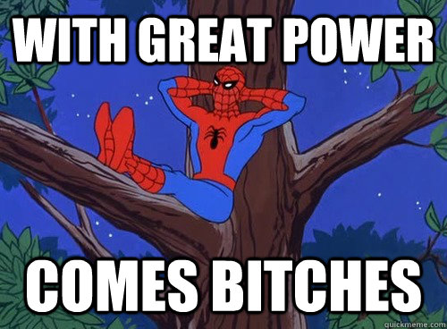 With Great Power Comes Bitches - With Great Power Comes Bitches  Spider man