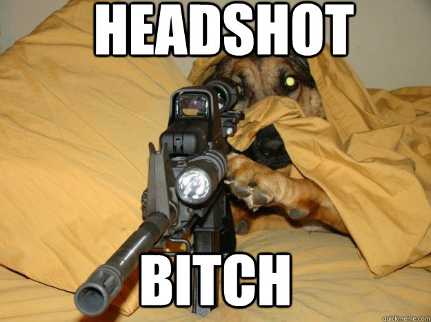Headshot Bitch - Headshot Bitch  Sniper Dog