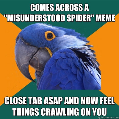 Comes across a 