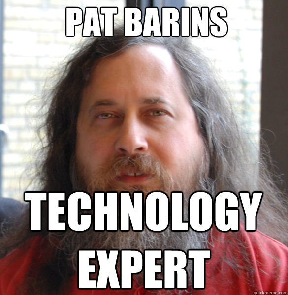 pat barins technology
expert   Aging hipster computer nerd