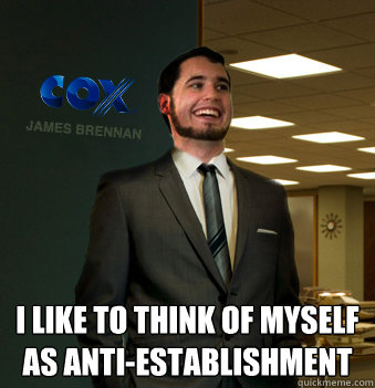  I like to think of myself as anti-establishment  Success Chunk