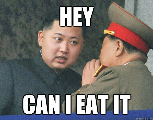 Hey Can I eat It  Hungry Kim Jong Un