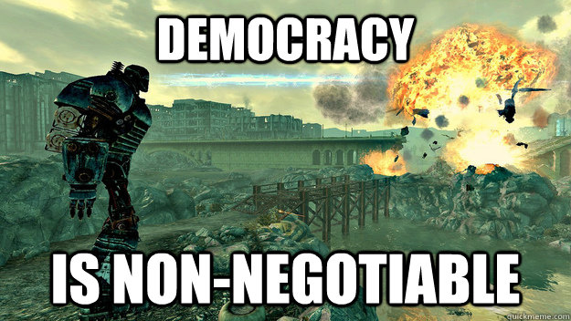 Democracy is non-negotiable  