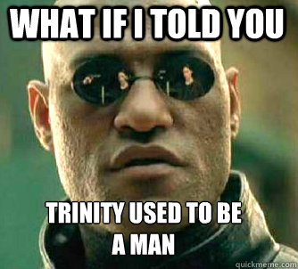 what if i told you Trinity used to be
A man  Matrix Morpheus