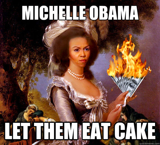 Michelle Obama Let them eat cake  michelle obama cake