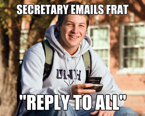Secretary emails frat 
