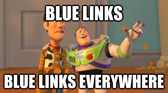 Blue links blue links Everywhere  Buzz Glitter